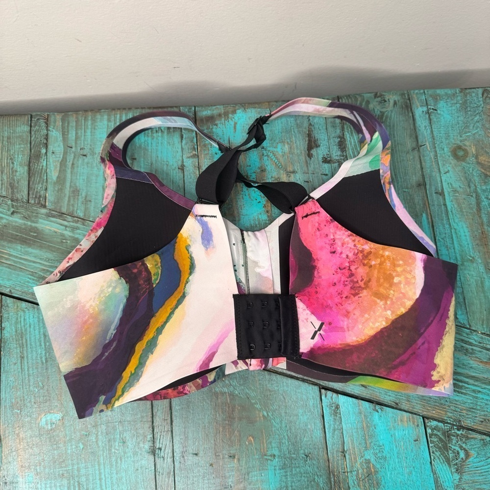 Knix Catalyst Front Zip Sports Bra  Multicolour Size 4 Fits 34C, 32D, 34D - Picture 3 of 11